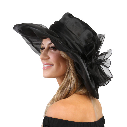 ChicHeadwear Organza Floppy Church Hat