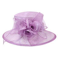 Womens 3 Rose Medium Sinamay Derby Hat