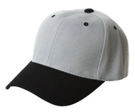 Top Headwear Baseball Cap Hat- Charcoal/Black