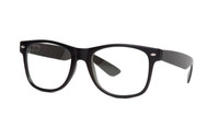 Black Frame Clear Lens Glasses w/ Free Soft Case