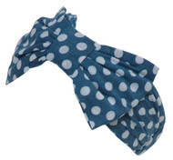 Womens Turquoise/Dotted Hair Bow/Wrap