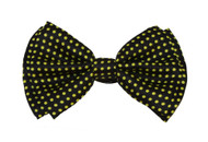 Bowtie 4.4 inches Smal Polka Dots Yellow Black