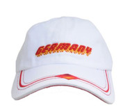 World Cup Germany Vintage Adjustable Buckle Soccer Cap- White W/ Text
