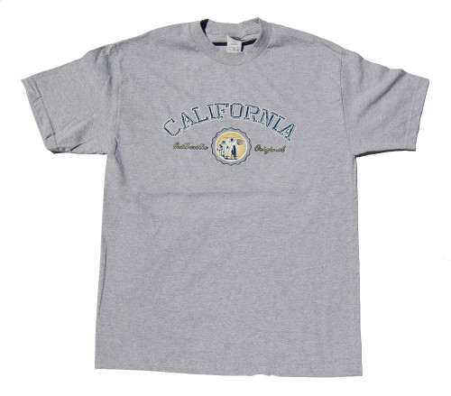 California CA Cotton T-Shirt - Grey