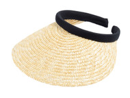 Top Headwear Sewn Braid Wheat Straw Clip-On Visor