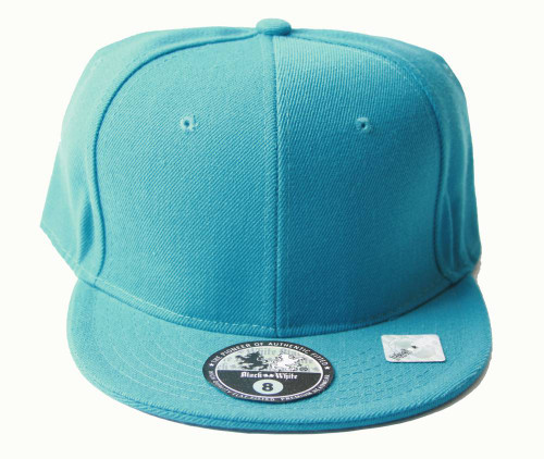 Fitted Acrylic Plain Style Turquoise Hat