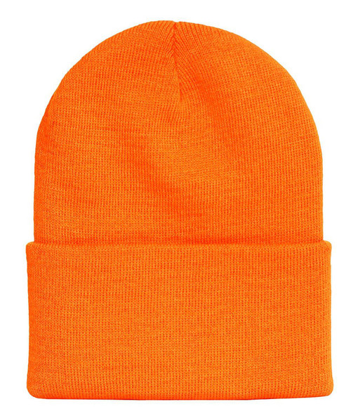 New Solid Winter Long Beanie - Orange 1pc