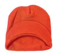 TopHeadwear Cuffless  Visor Winter Beanie - Orange