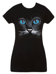 Womens Cat Eyes Short-Sleeve T-Shirt