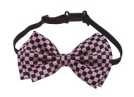 Pre-tied Bow Tie in Gift Box- Pink and Black Checkered
