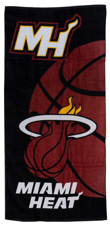 Miami Heat Heats Basketball Beach Towel