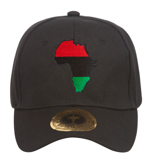 Pan Africa Continent Patch Black Adjustable Baseball Cap