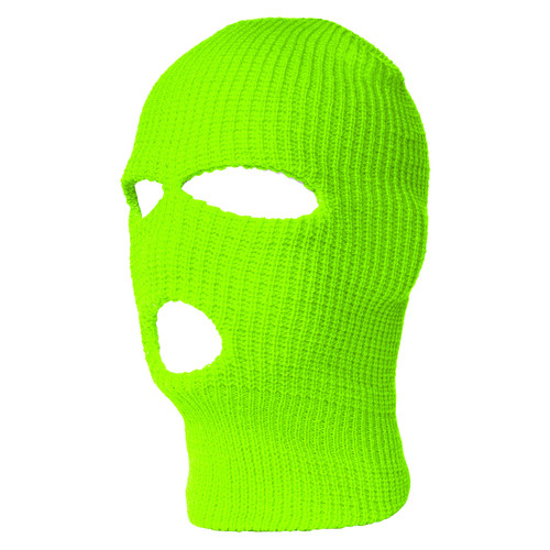 Top Headwear Three Hole Neon Colored Ski Mask - Neon Green