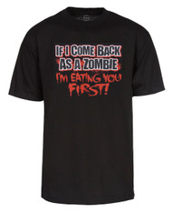 Mens "If I Come Back As a Zombie" Custom T-Shirt - Black
