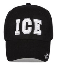 U.S. Immigration and Customs Enforcement Black Hook & Loop Adjustable Cap