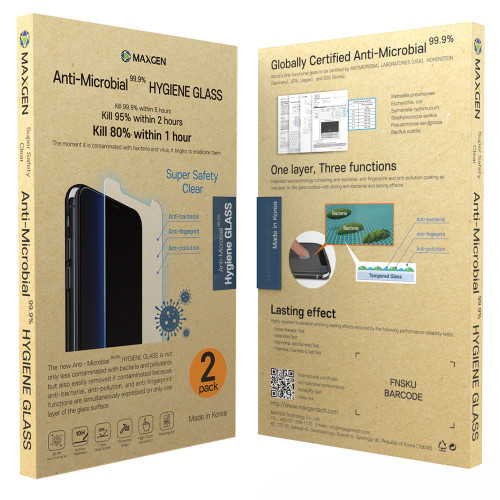 MaxGen Hygiene Glass Impact Resistant Ultra Clear - iPhone 12 Mini