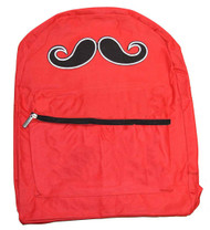 Mustache Zippered Backpack