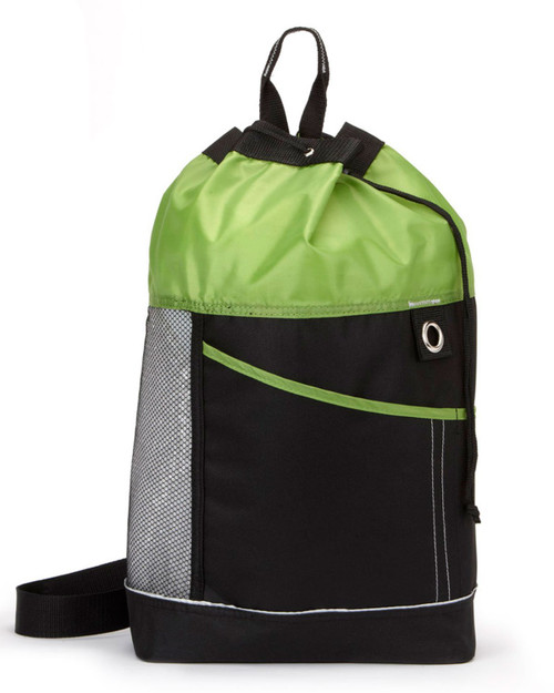 Gemline Front Pocket Sport Tote Bag - Black