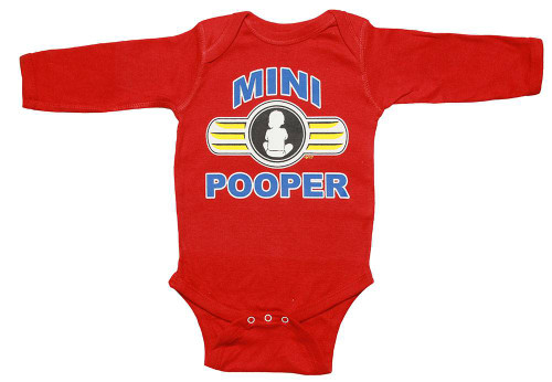 Infants "Mini Pooper" Long-Sleeve Bodysuit