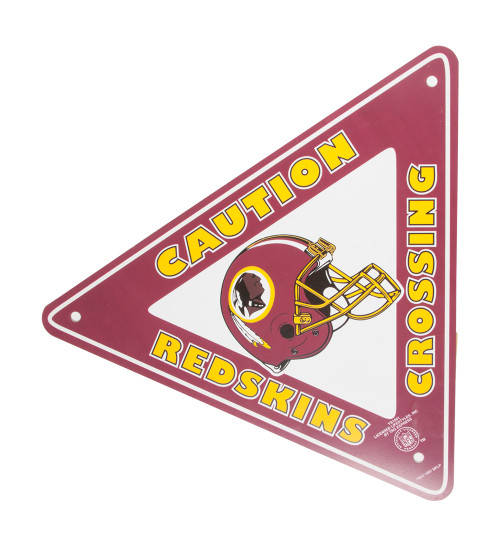 Caution Redskins Crossing Triangle Sign