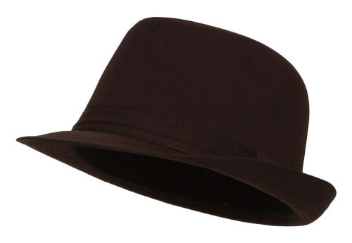 Womens Brown Lined Fedora