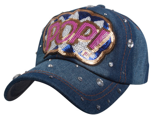 Top Headwear Pop! Denim Baseball Cap