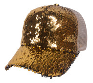 Top Headwear Two Tone Sequin Fancy Baseball Cap