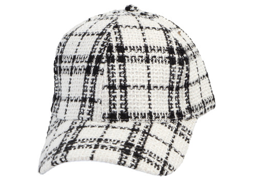 Top Headwear Plaid Tweed Two-Tone Baseball Cap