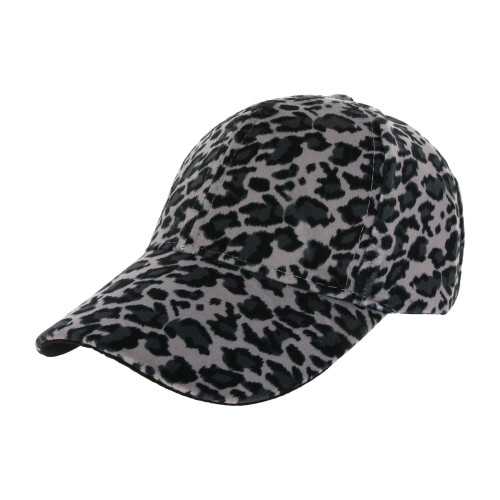 Top Headwear Felt Leopard Cheeta Print Baseball Cap
