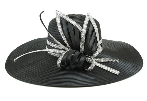 ChicHeadwear Women's Classy Gem Butterfly Braid Church Hat