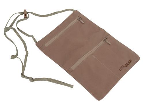 Lite Gear RFID-Soft Neck Wallet, Tan, One Size