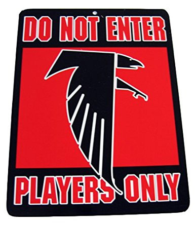 Do Not Enter Players Only Atlanta Falcons Sign