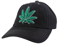 Gravity Threads Pot Leaf Adjustable Baseball Hat