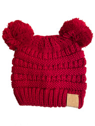 Gravity Threads Exclusives Baby Double Pompom Knitted Beanie
