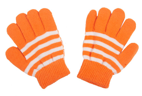 Gravity Trading Toddler Winter Gloves - Orange/White