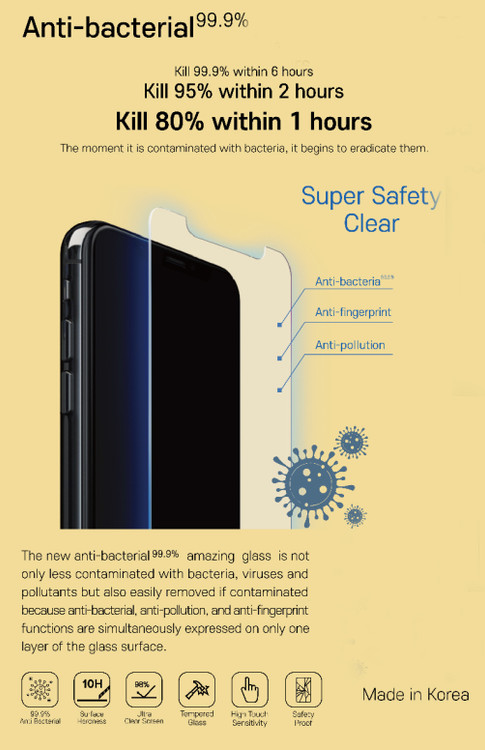 Gravity Trading Anti-Microbial Certified Phone Screen Protector