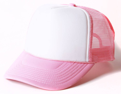 Two Tone Trucker Hats - White Pink Trucker Cap