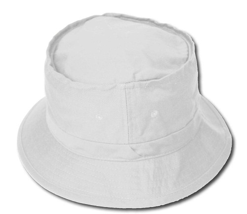 TopHeadwear Blank Bucket Hat, White L/XL