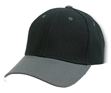 Top Headwear Baseball Cap Hat- Black/Charcoal