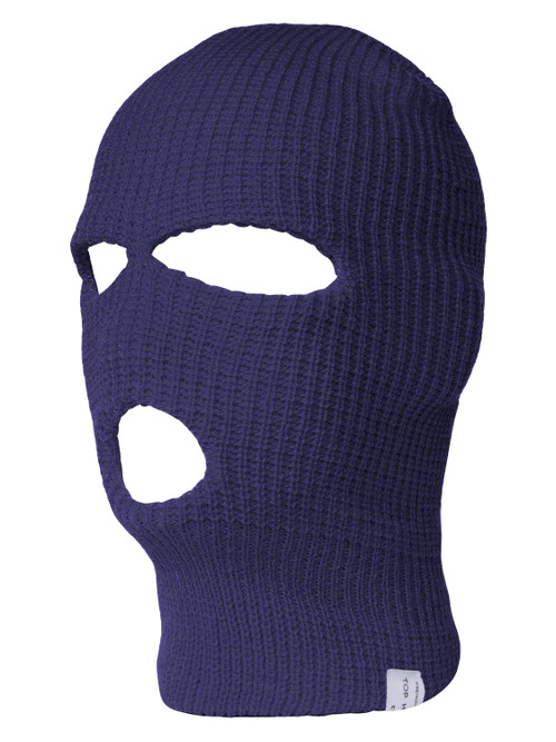 Ski Face Mask Knit Beanie Biker Snowboard 3 Holes, Navy