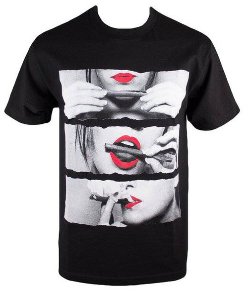 Sexy Girl Rolling Blunt Men's T Shirt