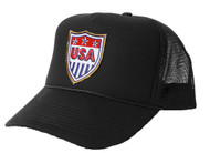 USA Patriotic National Trucker Hat Black