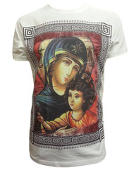 Konflic Virgin Mary w/ Jesus Framed Muscle T-Shirt