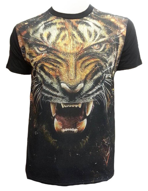 Konflic Roaring Tiger Muscle T-Shirt - Black