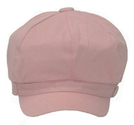 Cotton Elastic Newsboy Cap-Pink