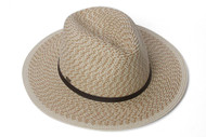 Womens Paper Braid Fedora Sun Hat w/ Buckle