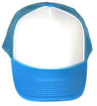 Vintage 2 Tone Foam Trucker Hat Cap , Light Blue