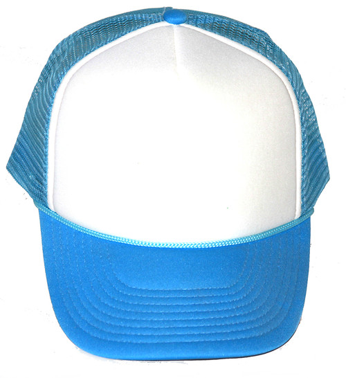 Vintage 2 Tone Foam Trucker Hat Cap , Light Blue