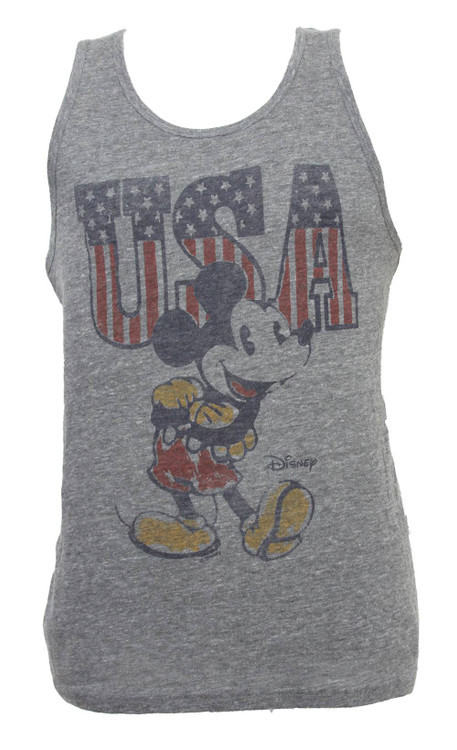 Women's USA Mickey Mouse Grey Tank Top