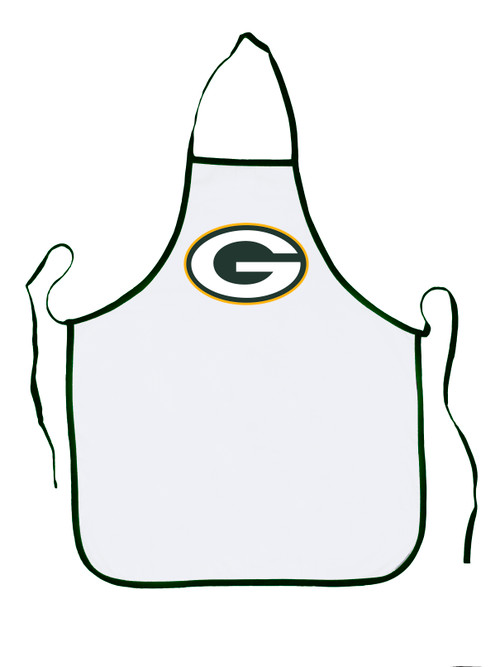 NFL Football Greenbay Packers Sports Fan BBQ Grilling Apron Green Trim
